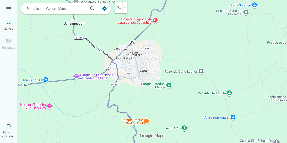 Local do evento — Lapa, PR